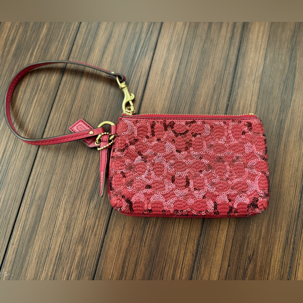 Coach Sequin Wristlet